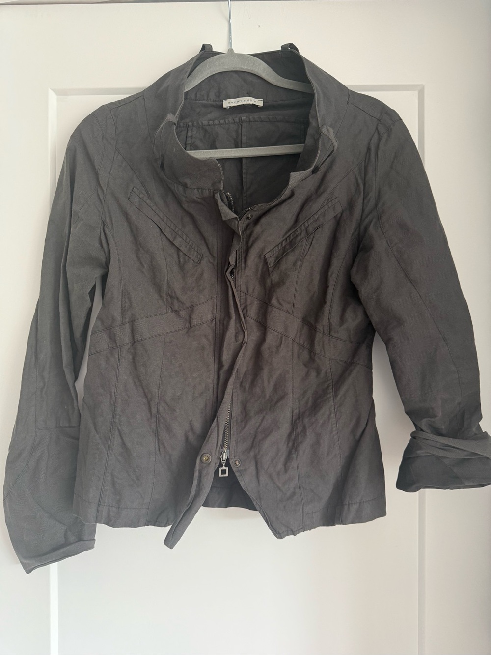 Sarah Pacini Architectural Jacket with Removable Collar